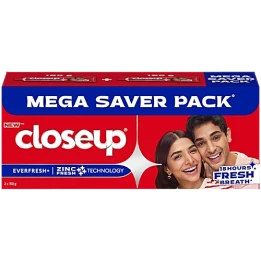 Closeup Everfresh+ Red Hot Triple Fresh Formula Toothpaste 150 g(pack of 2) Toothpaste (150 g, Pack of 2)