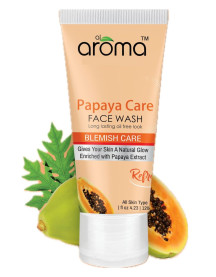 Alaroma Papaya Care Face Wash | Anti Blemish | Hydrates Skin | Deep Cleansing | Enriched with Papaya extracts & Vitamin E | All Skin Types | 120gm